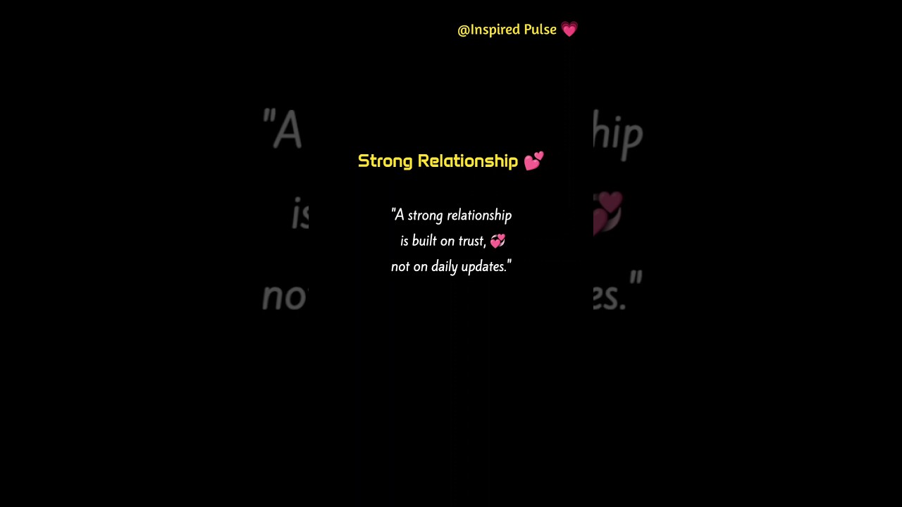 Trust is Everything 💕 Without it, Nothing Lasts ⏳