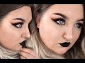 SMOKEY WING, BLACK LIPS + FRECKLES | Makeup Tutorial + Chat