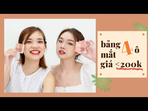 Review BẢNG MẮT 4 Ô HÀN QUỐC Tone Màu Cam Đào | Under 300k | Trang & Tiên