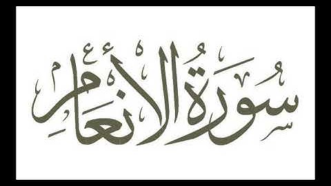 سورة الأنعام بصوت القارئ أحمد النفيس