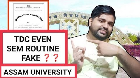 TDC Even sem routine fake updates || Assam University || Pranoy Roy