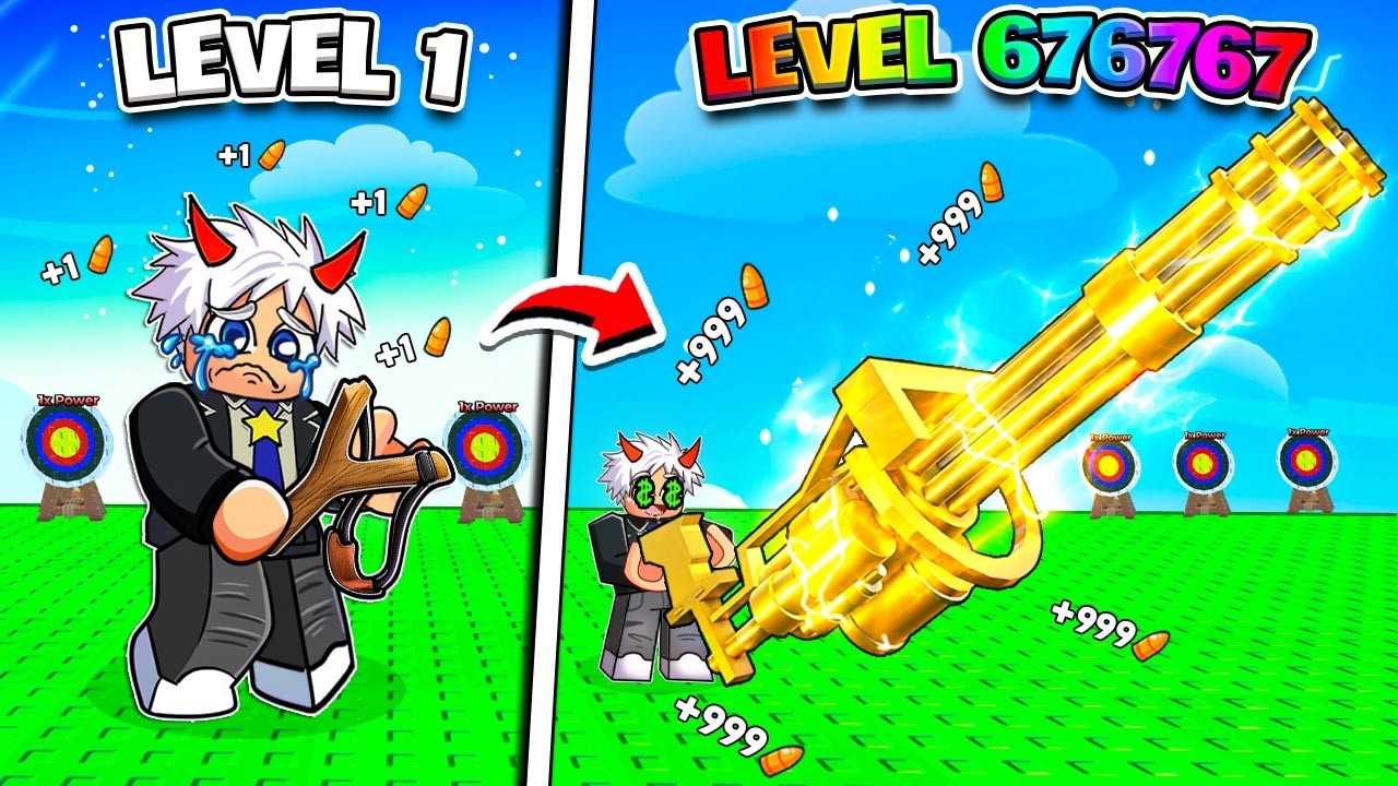 MỖI 1 GIÂY + 1 DAME NÂNG CẤP SÚNG TRONG ROBLOX