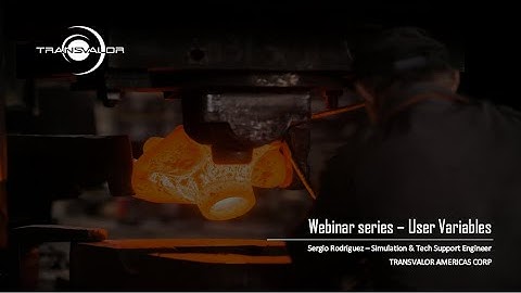 Free Webinar Series  USER VARIABLES