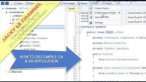 How to decompile C# application and VB application
