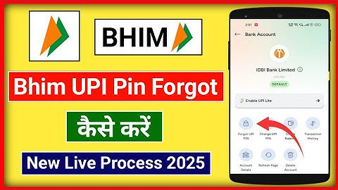Bhim UPI Pin forgot Kaise Kare 2025 | Forgot Bhim UPI Pin | Bhim UPI Pin Bhul Gaye toh kya kare 