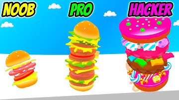 Burger Rush - NOOB vs PRO vs HACKER
