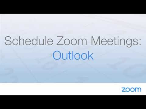 Schedule Zoom Meetings With Outlook