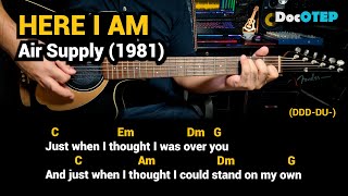 Here I Am - Air Supply (1981) Easy Guitar Chords Tutorial with Lyrics