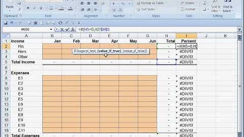 Excel Budget Part 4