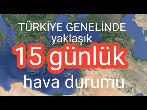 Türkiye genelinde yaklaşık 15 günlük hava durumu WXCHARTS.COM