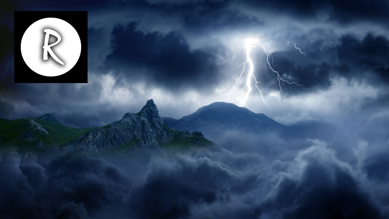 study music for kids THUNDER & RAIN in the Mountains - White Noise for Insomnia, Sleep, Meditation & Yoga