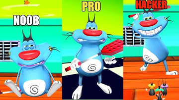 NOOB vs PRO vs HACKER In Oggy Racing 3D | With Oggy And Jack | Rock Indian Gamer |