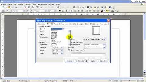 Configurar Página/OpenOffice Write/AulaFacil.com