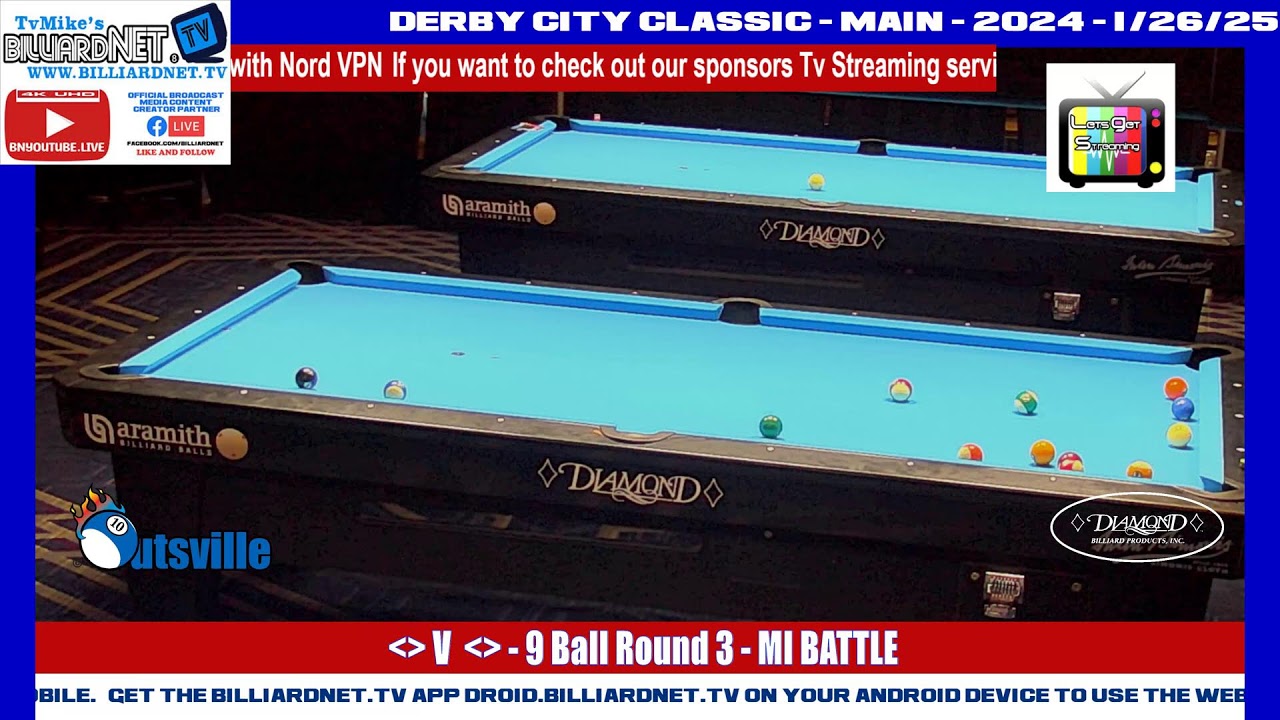 Derby City Classic Jeremy Seaman V Curtis Thornton 9 Ball Round 2
