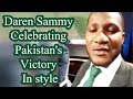 Daren Sammy celebrating Pakistan's victory in style
