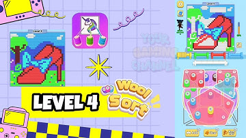 Wool Sort Gameplay | Level 4 | Relaxing Color Sorting Game for Mobile‎