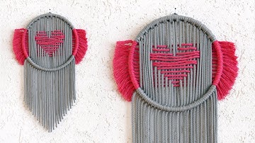 Super Easy Rope Heart DIY Wall Decor for Valentines