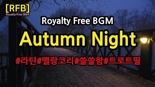 [RFB] Royalty Free BGM ~ Autumn Night / 라틴,멜랑코리,쓸쓸함,트로트필  ~ 유튜브 동영상의 배경 음악으로 저작권 제약없이 자유롭게 사용가능