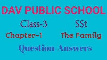 Class-3  SSt     Chapter-1 The Family (Question-answers)