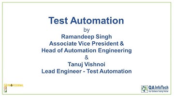 Test Automation Training Session by QA InfoTech