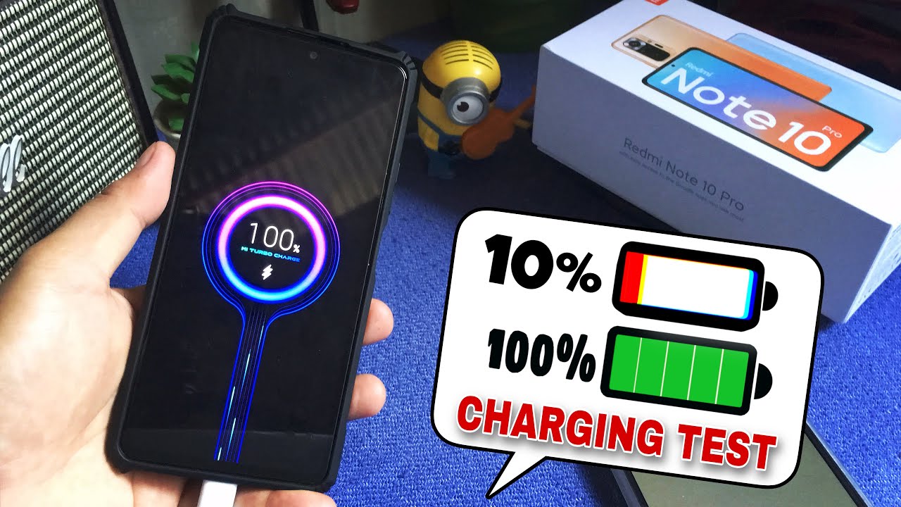 Redmi Note 10 Pro Battery Charging Test 10% To 100 % Using 33w Fast Charger