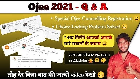 Ojee 2021 - Q & A || Watch Full Video || Next Time No Mistake || Clear Your All Doubts || JobHouse