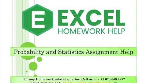 Probability and Statistics Assignment Help