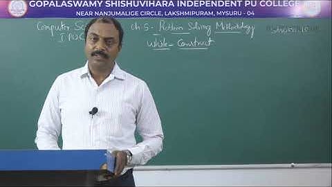 COMPUTER SCIENCE | 1st PUC | CH 05 | PROBLEM SOLVING METHODOLOGY | S10