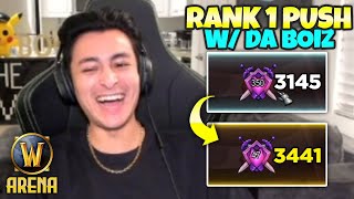 SUPER TRYHARD Rank 1 Arena RPS Push - 3100 to 3400 in 1 Session | Pikaboo WoW Arena