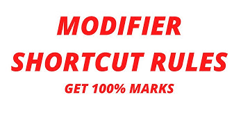 Modifier Shortcut Rules in English @ Nayan Academy