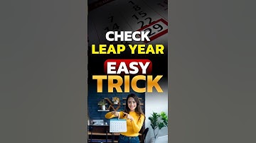 Tricks to Check leap Years | Reasoning Calendar Tricks #shorts
