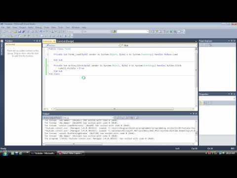 Visual Basics tutorial 1- Hello World