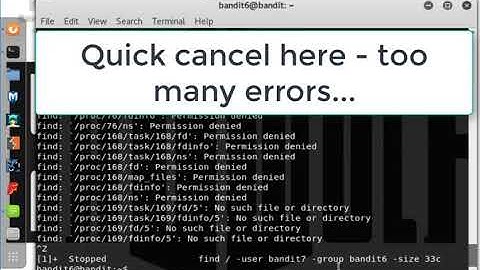 Over The Wire: Bandit Levels 0-10