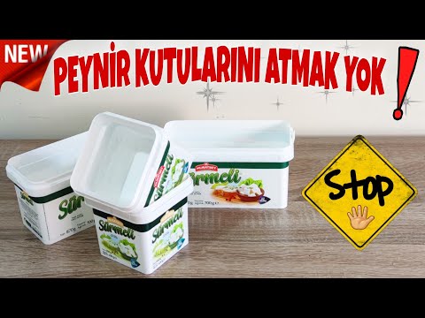 PEYNİR KUTULARI İLE ÇOK KULLANIŞLI GERİ DÖNÜŞÜM #リサイクル #рециркулировать #reciclar