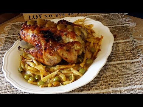 poulet-aux-olives-et-frites-au-four-facile-et-rapide