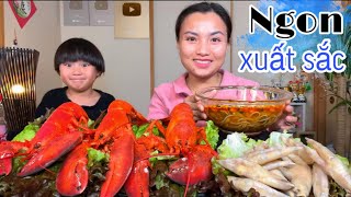 Chao đảo với mâm tôm hùm hấp xã ăn kèm bún ốc Lý Tử Thất &amp; chân gà cay tứ xuyên #1394