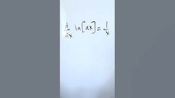 ln (ax) Derivative. Why does 