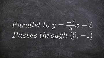 How to write the equation of a line parallel to another through a point