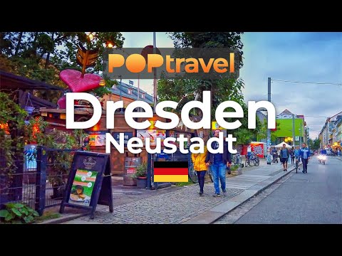 Walking In DRESDEN (Neustadt) / Germany ??- Alaunpark To Elbe - 4K 60fps (UHD)