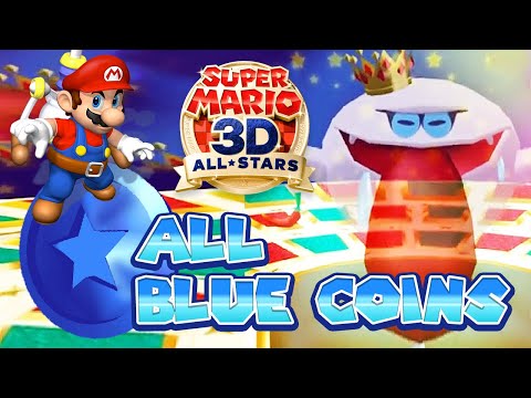 Super Mario Sunshine: All Blue Coins In Sirena Beach (Super Mario 3D All Stars)