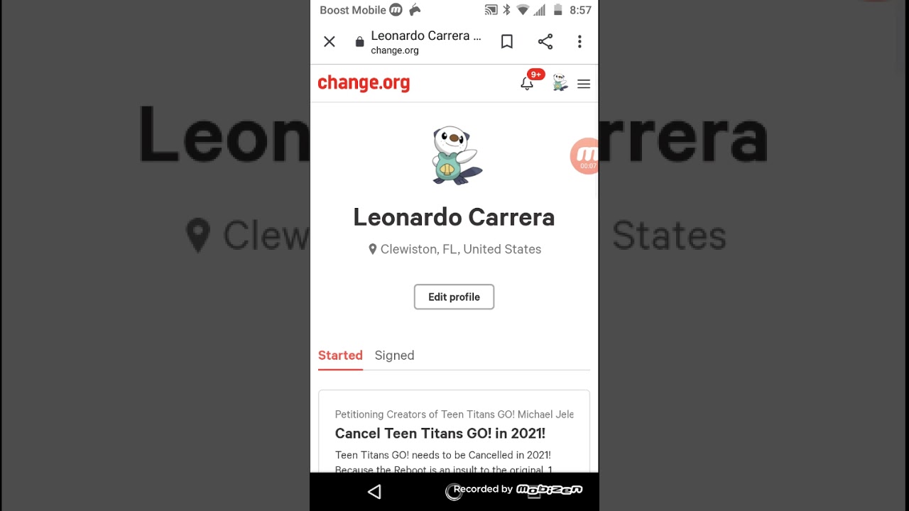 My Change.org Account - YouTube