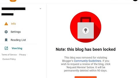 Blogger/Blogspot – Your blog has been removed, and reinstated