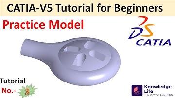 catia Practice model for beginner|catia v5 tutorial|Knowledge Life