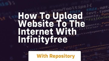 How to upload website to the internet with infinityfree