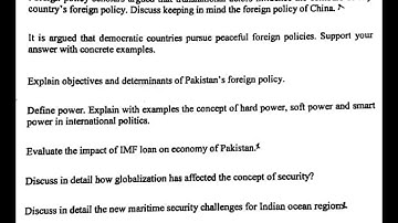 CSS International Relation Paper 2022 | Today International Relations CSS Paper I, II|