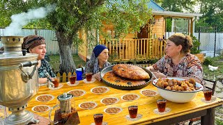 Making Azerbaijani Helva and Traditional Sweet Bread