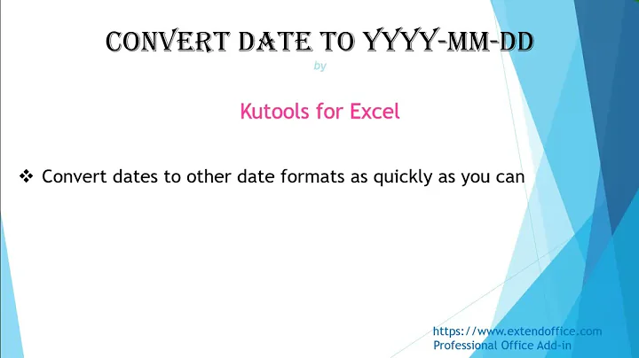 How To Convert Date To YYYY-MM-DD Format In Excel?