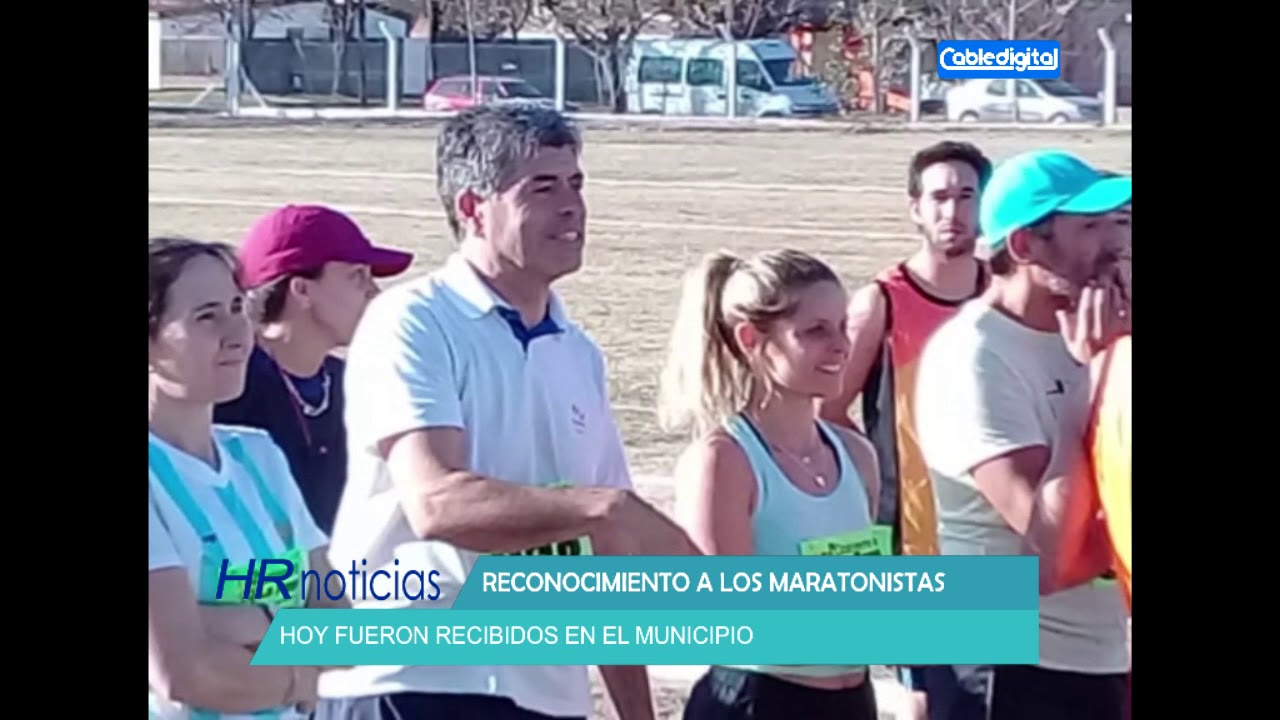 RECONOCIMIENTO A MARATONISTAS HOY FUERON RECIBIDOS EN EL MUNICIPIO huinca renaco