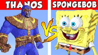 THANOS vs SPONGEBOB – PvZ vs Minecraft vs Smash