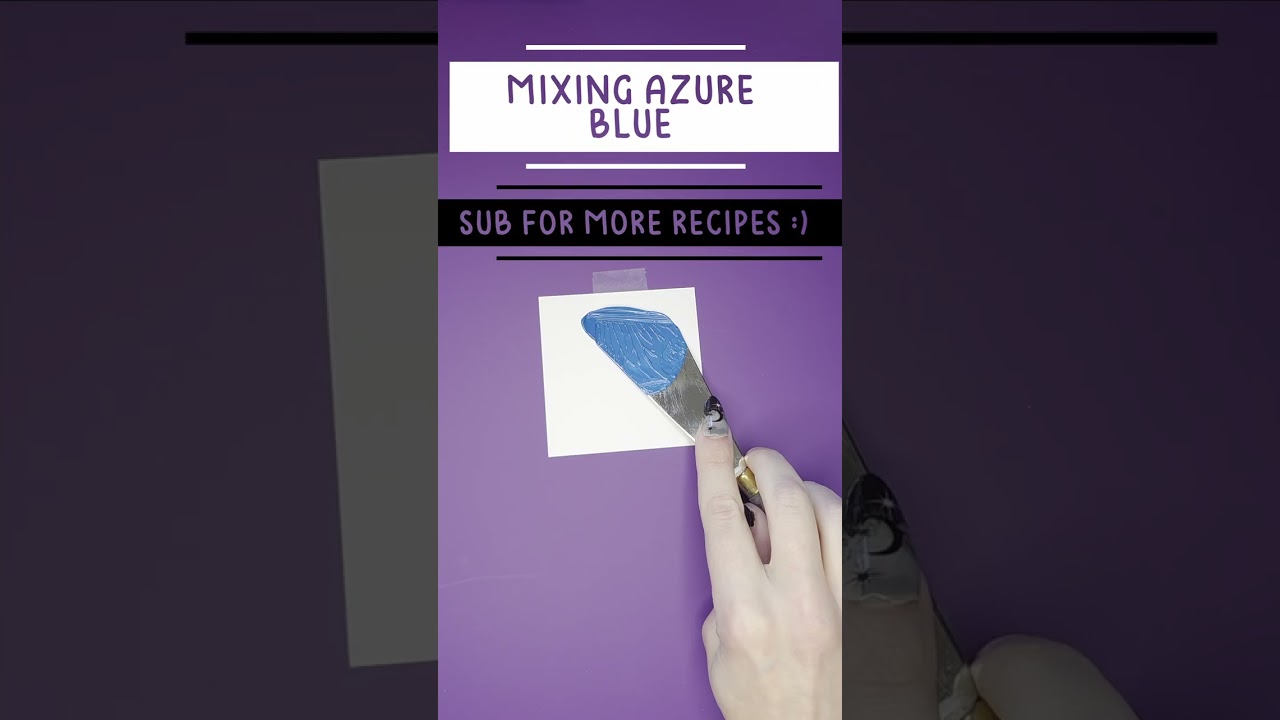 Mixing Azure Blue Paint | ASMR Paint Mixing #colormixing #paintmixing #shorts